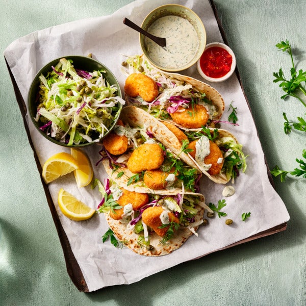 Tacos Nuggets in stile marino