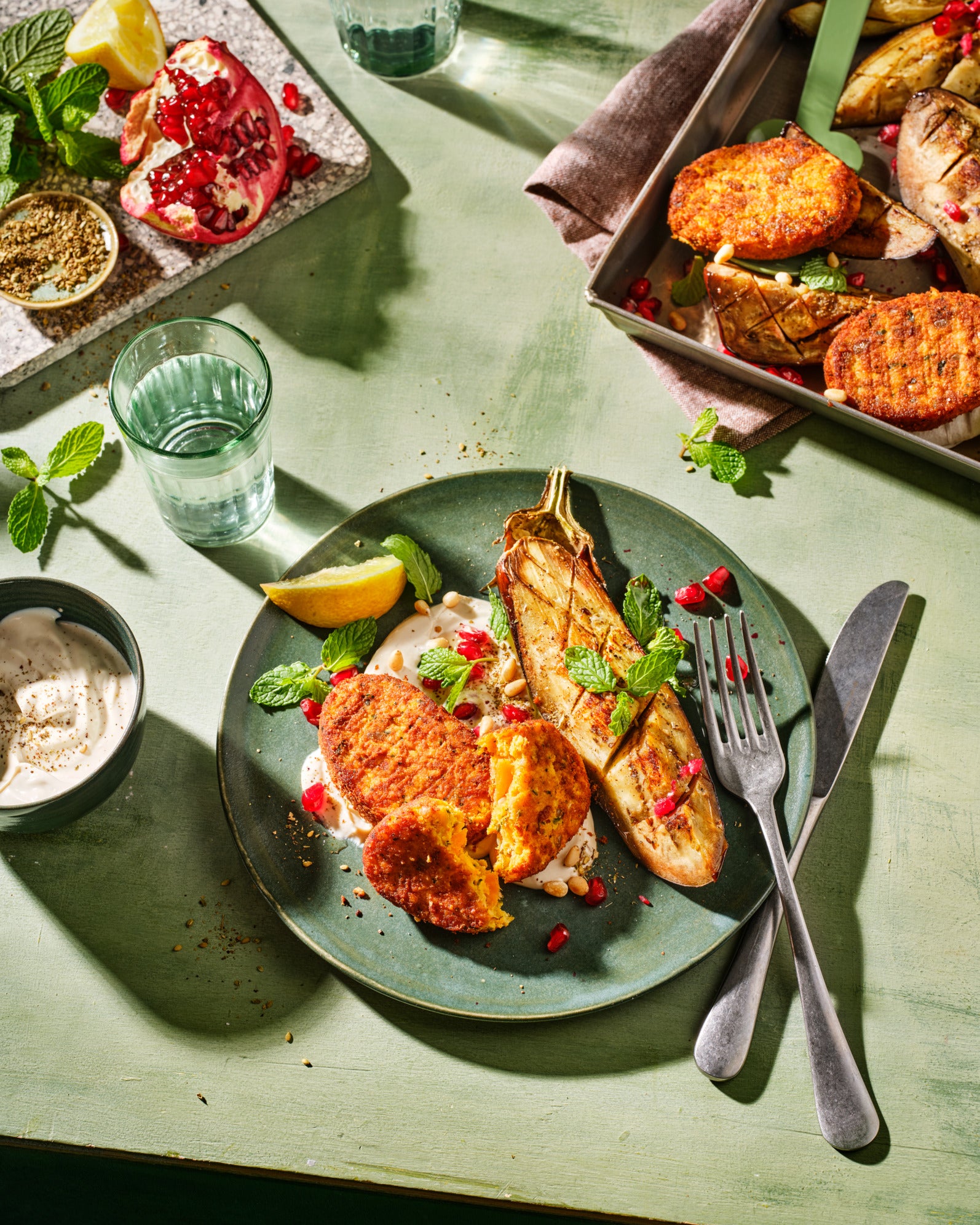 Hamburger di zucca con melanzane
