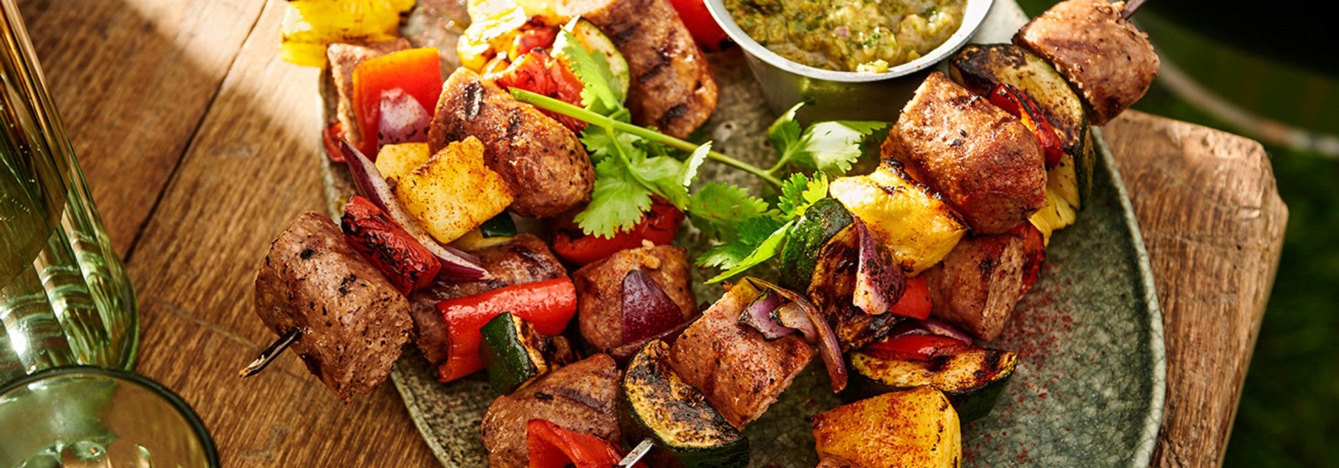 BBQ Sausage Pineapple Skewers