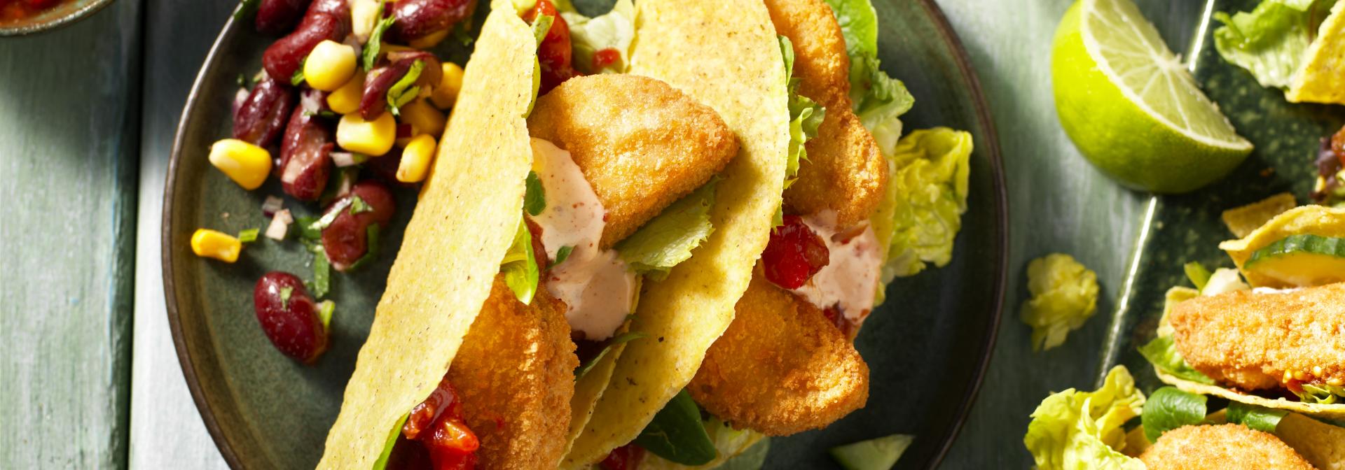 Mexican Tacos with Vegan Nuggets