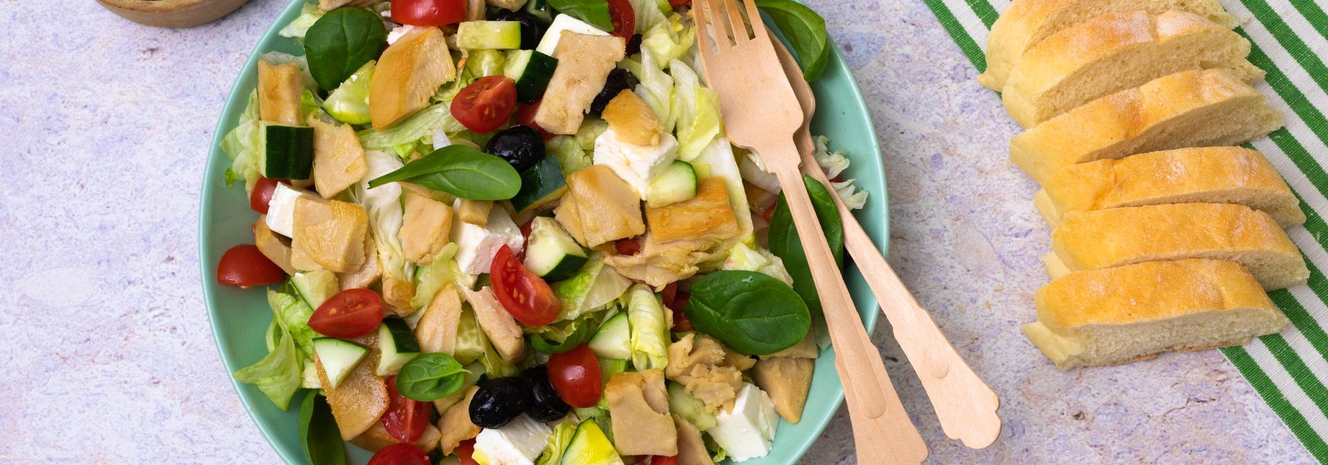 Greek Salad with Fillets and Feta cheese