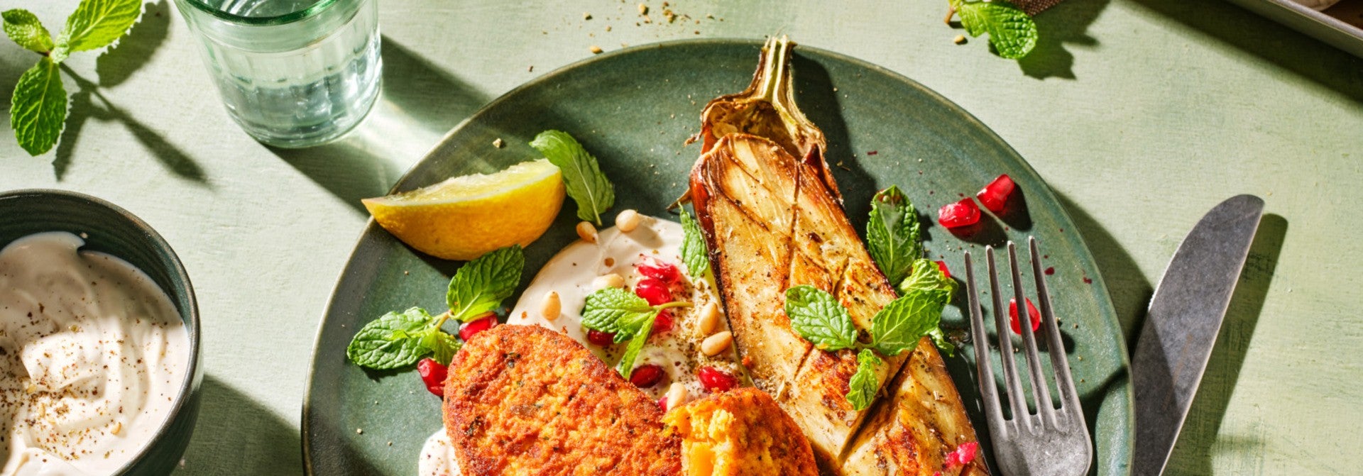 Hamburger di zucca con melanzane