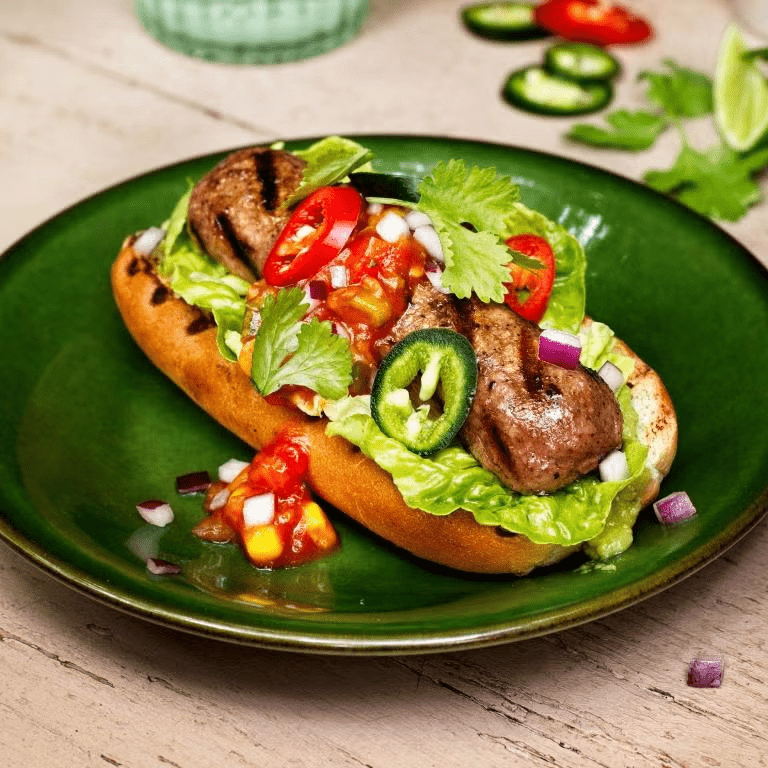 Sensational Hot Dog servito su un piatto