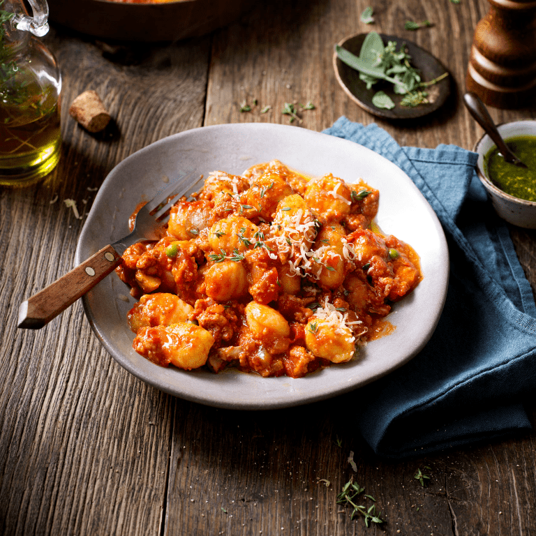 Gnocci with sensational mince