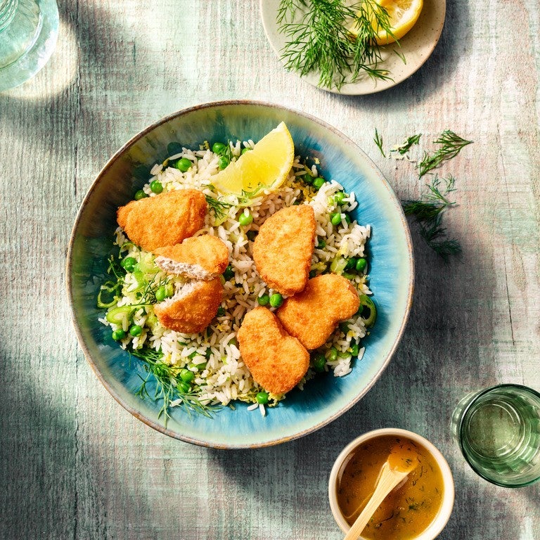 Riso al limone con bocconcini